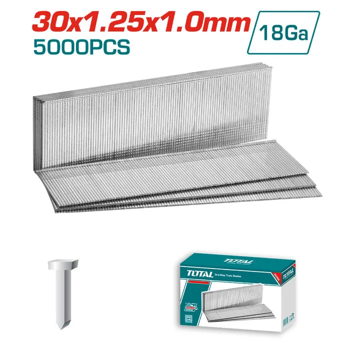 Set de 5000 Clavos 30mm Ga18 1.25 x 1.0mm